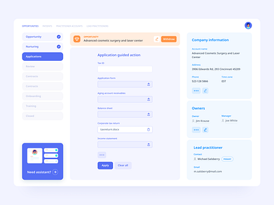 Medical loans concept interface ui ux