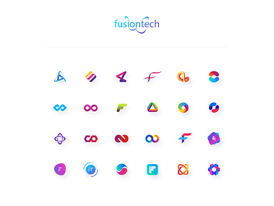 Fusiontech logo WIP icons logo logo design logotype vector