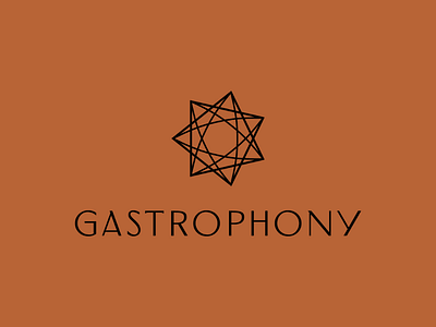 Logo for Gastrophony flavour food gastro gastronomy gourmet star taste type typeface