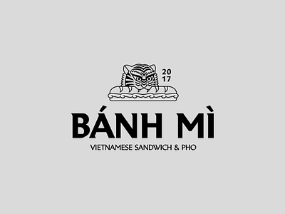 Logo design for Bánh Mì sandwich bar in Budapest animal bar bite bánh mì exotic food logo restaurant sandwich street food taste tiger vietnam vietnamese
