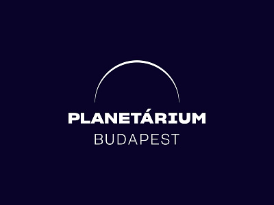 Logo for the Planetárium Budapest building circle cupola half circle identity logo logodesign logotype minimal museum planet planetarium sky space stars vector
