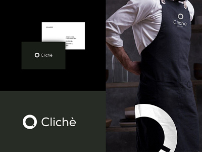 Cliche 2d branding creative design flat logo minimal simple vector