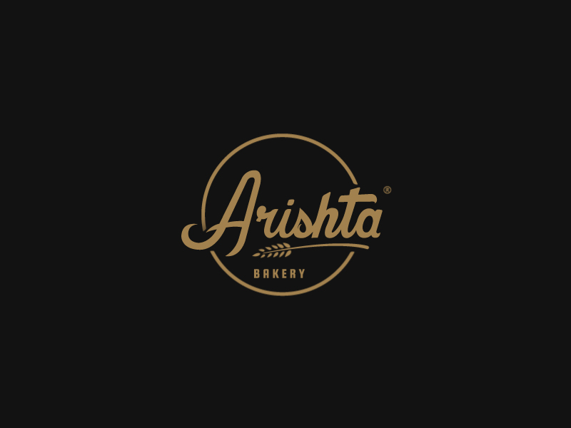 Arishta . 2d animation badge branding design flat lettering logo typography vector