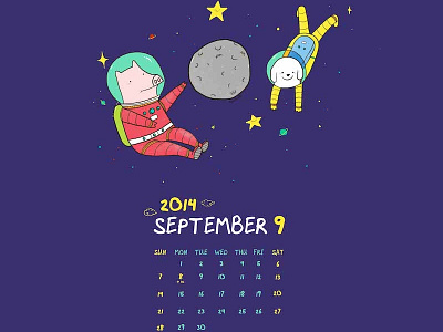 moon festival calendar character dog doodle draw illustration piggy