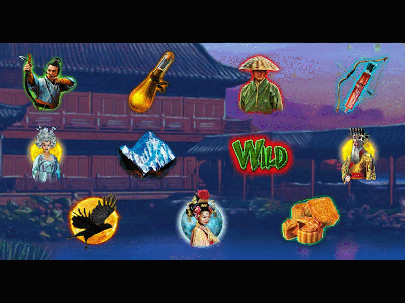 Slot Game Symbols - Lady of the Moon animated china chinese chinese culture chinese history emperor free game icons machine scatter slot spins symbols video wild