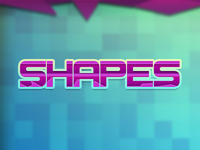Shapes blue font geometry gradient logo pixel purple shapes