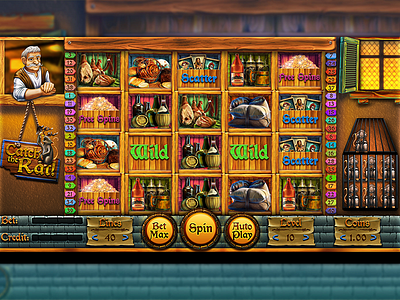 Catch the Rat - Slot Games bar gambling game medieval pub rat scatter slot spin wild