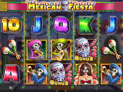 Mexican Fiesta - Slot Game dead game icons logo machine mariachi mexican skeleton skull slot game