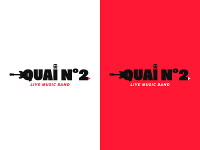 Work for Quai n°2, a french music band branding design flat graphic design logo music sharp vector