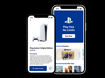 Playstation Mobile Application UI Design app design graphic design ui ux