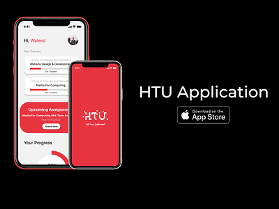 UI Suggestion For HTU University E-Learning Mobile Application. app design ui university ux
