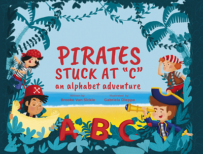 Pirates Stuck at "C" childrens book editorial editorial design illustration pirates