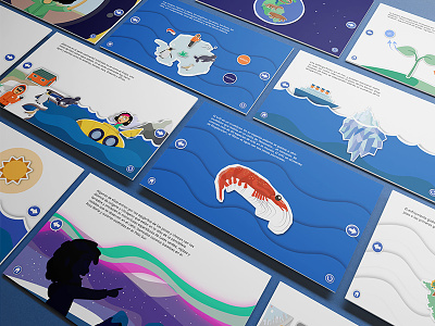 Antarctic Book app for kids app book design illustration