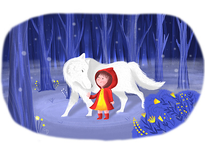 Red Riding Hood characterdesign dribble editorial illustration hood illustration red riding shot wolf
