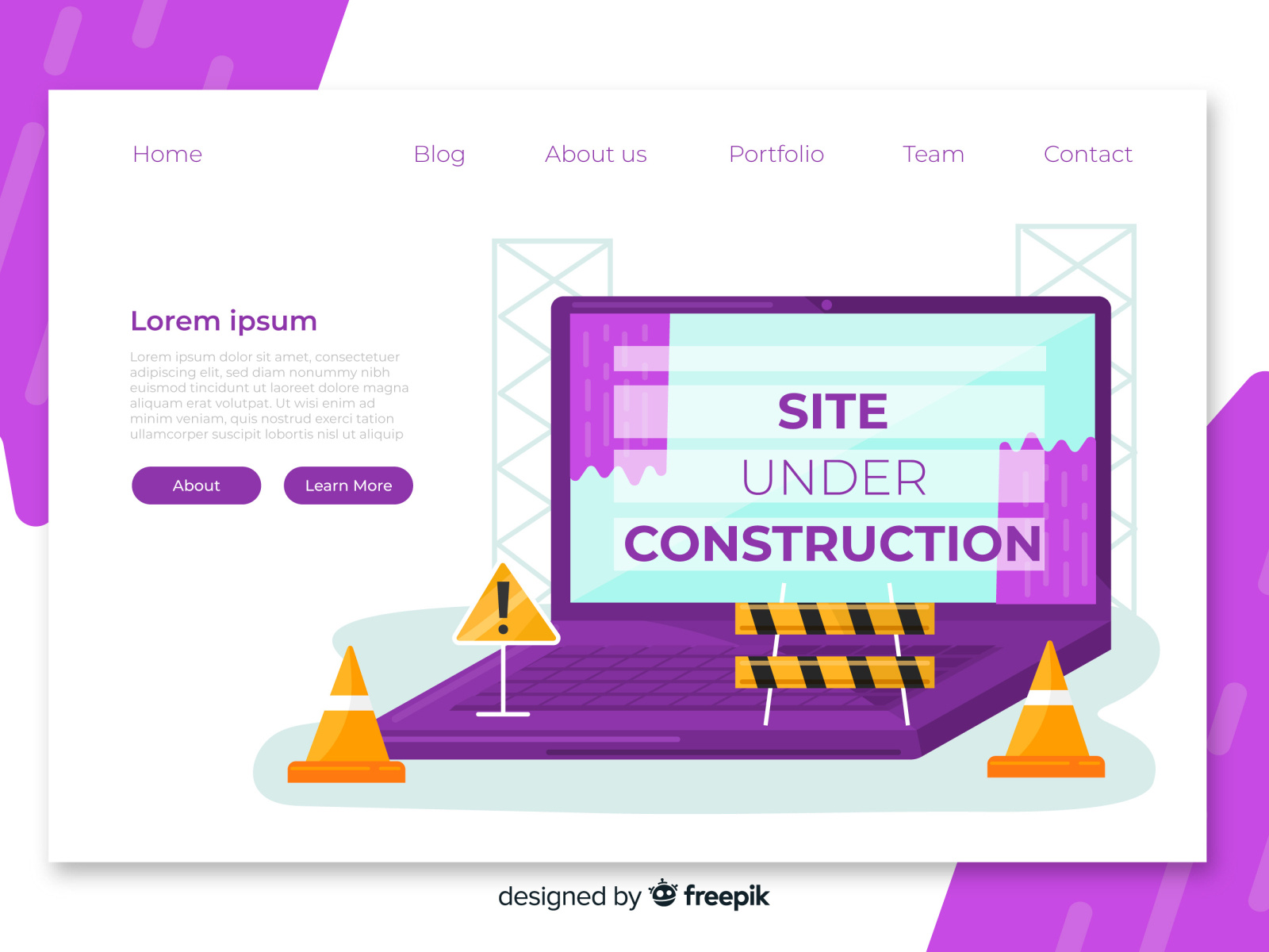 Landing page under construction by María Gabriela Soto on Dribbble