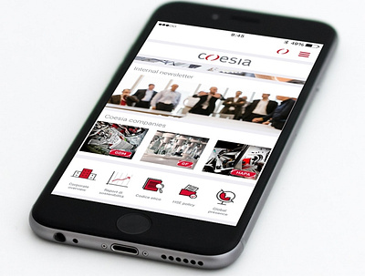 Coesia app UI design - Photoreal mockup mobile mobile ui sketch ui user interface design userinterface