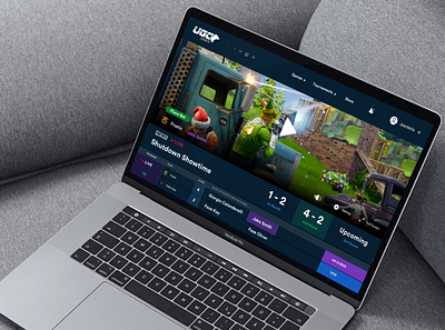UGC Esports platform branding esports gaming live video product design user interface uxdesign