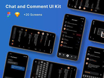 Chat and Comment UI Kit branding chat design ui user interface ux