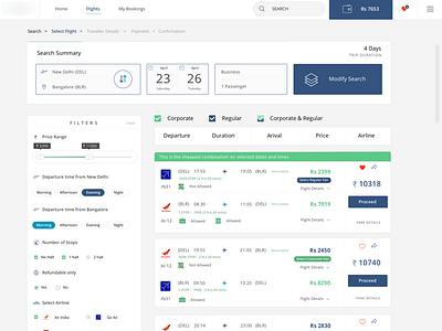 Flight Booking - B2B - a and b2b booking flight for page startup ui ux