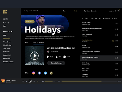 Rapchat Web app artist beats concept design layout music new project rap rapchat rapper ui uiux user interface ux ux design world