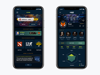 App for an esports company