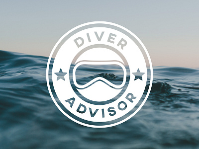 Diver Advisor branding diver graphic design logo scuba scuba diving vector watersports