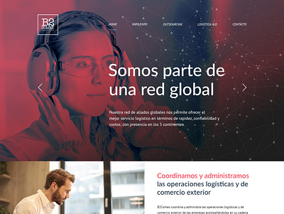 Import/Export website clean plane red redesign ui ux website