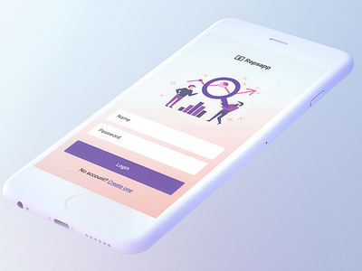 Sales reps app app application crm ios minimalist purple sales soft