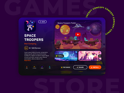 Games Store Web app games interface prototype store ui ux