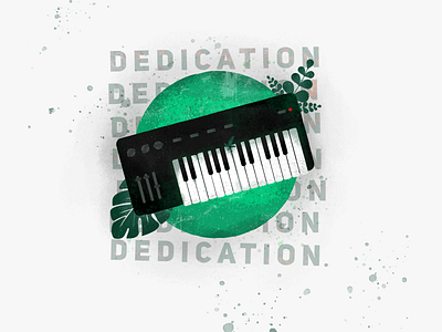 Dedication cover art design illustration vector