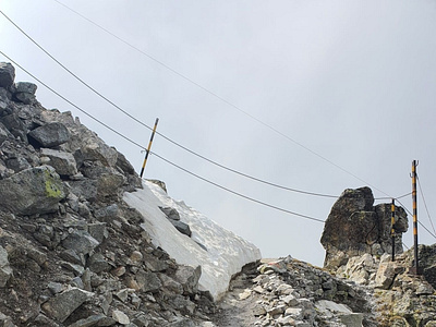 The Musala Peak the highest peak of the Balkans hiking ice illustration mountains rocks