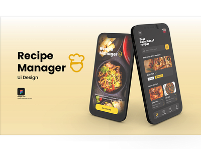 Recipe Manager- Ui design design graphic design productdesign ui ux