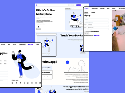 Zeppli - Onboarding pages graphic design ui ux