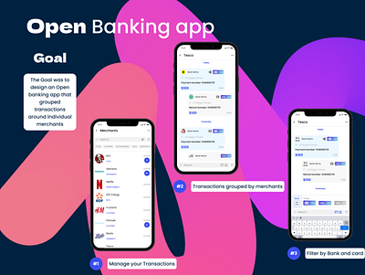 Open Banking app branding design graphic design ui