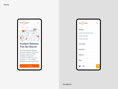 HubBase illustration mobile phone responsive ui ux webdesign webdevelopment