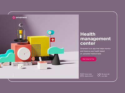 Ornament care health ui ux webdesign