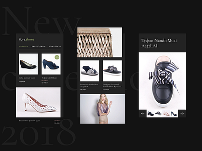 italy.shoes adaptive behance design dribbble nikitashubinru shoes site ui ux web webdesign webdesigner webdevelopment