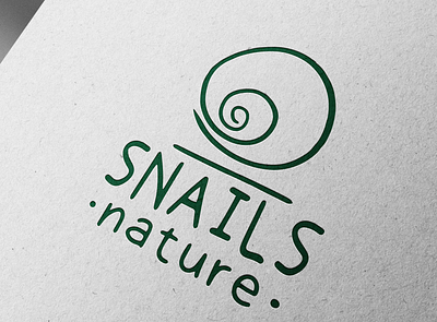 Snails Nature Logo brand branding design graphic design green handmade illustration logo logodesign nature snail snails vector