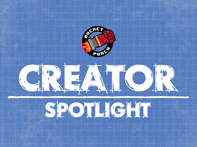 Creator Spotlight Logo blue blueprints logo white