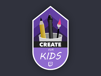 Create for Kids Logo charity logo twitch