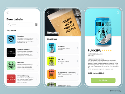 Beer App beer brewdog ui uidesign ux uxdesign