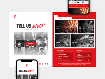 Liverpool F.C. - Web/mobile Concept design