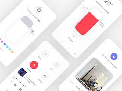 Smart home app home lighting music smart ui