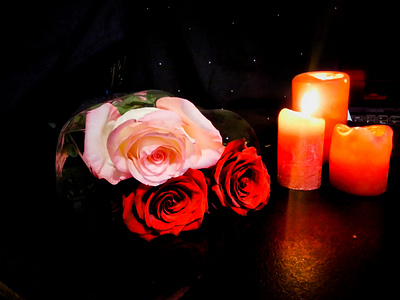 roses & candles