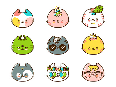 Cute kitties set