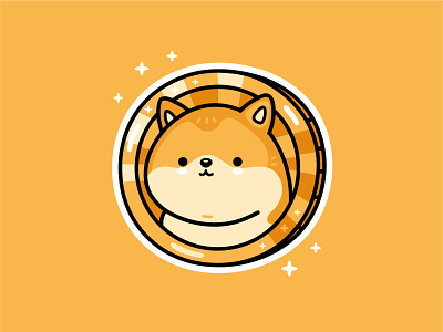 Dogecoin kawaii akita inu bitcoin cartoon character coin concept crypto currency cute dog doge dogecoin finance illustration internet kawaii logo money puppy technology
