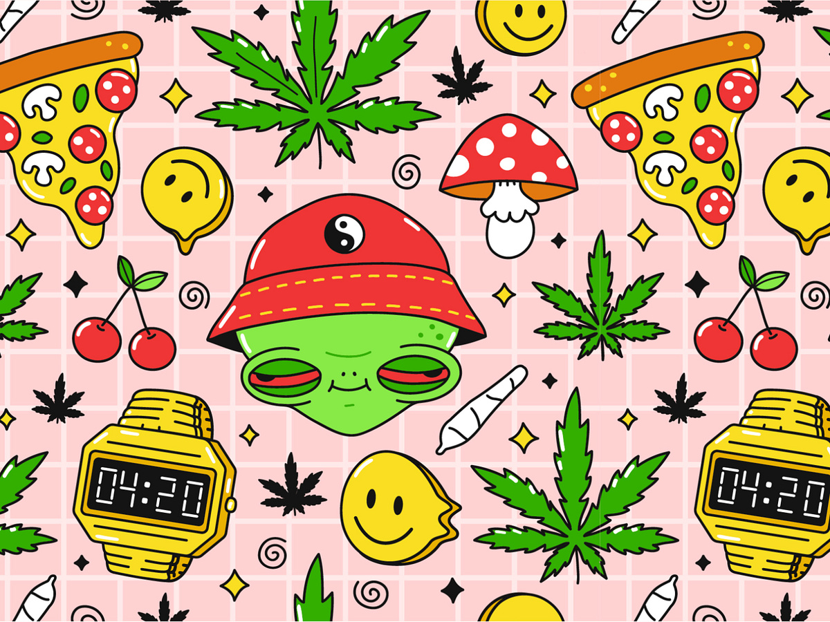 4:20 pattern by Slavko Kahovsky on Dribbble