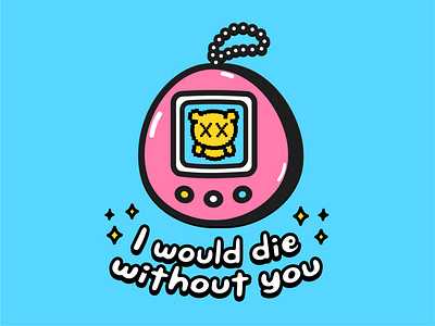 Cute tamagochi card