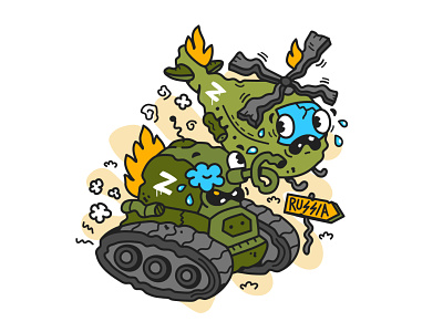 Don’t mess with Ukraine agression army attack battle cartoon character conflict defense fight illustration invasion kyiv military putin russia tank ukraine ukrainian war weapon