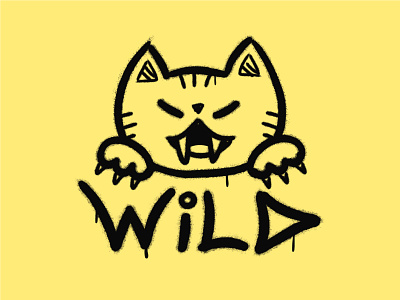 Wild print animal art cartoon cat character cute face graffiti head illustration jungle logo poster spray street t shirt tiger tshirt wall wild
